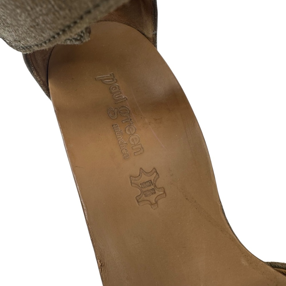 Paul Green Tammy Brushed Gold Suede Ankle Strap Wedge Sandal UK 5/US 7.5 - Picture 5 of 10